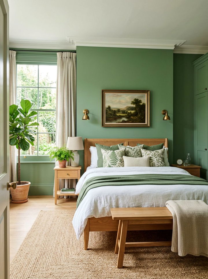 Fern green bedroom - 30 traditional green bedroom ideas