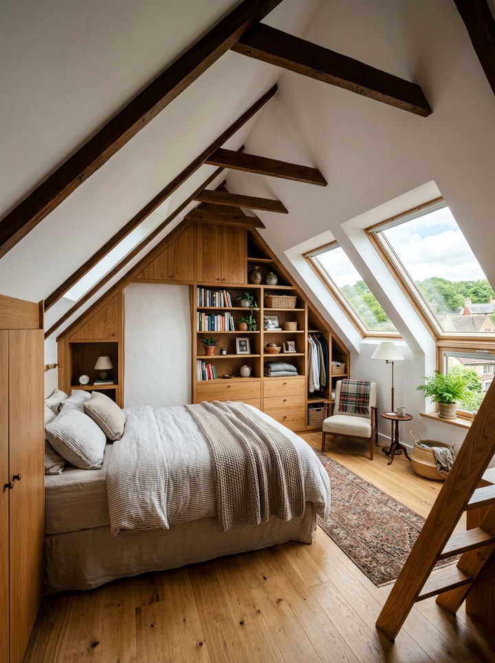 Finished Attic Bedroom - 30 bedroom transformation ideas