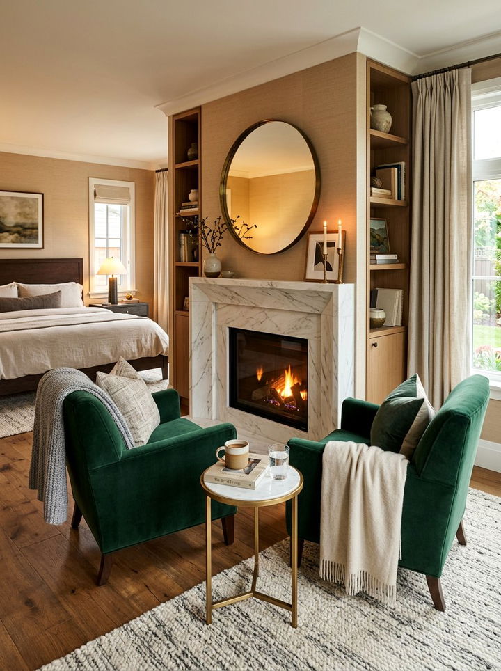 Fireplace Bedroom Nook - 30 luxe bedroom ideas