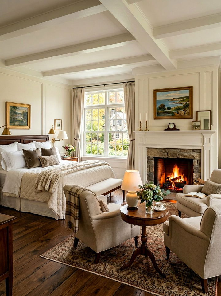 Fireplace Suite Bedroom - 30 New England bedroom ideas