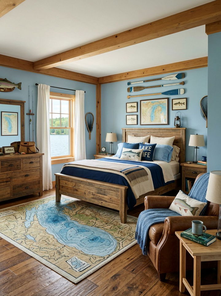 Fishing bedroom - 30 sports themed bedroom ideas