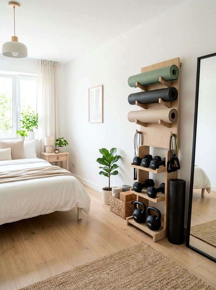 Fitness Gear Corner - 30 bedroom hobby display ideas