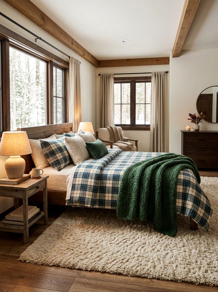 Flannel Sheet - 30 soft texture bedroom ideas