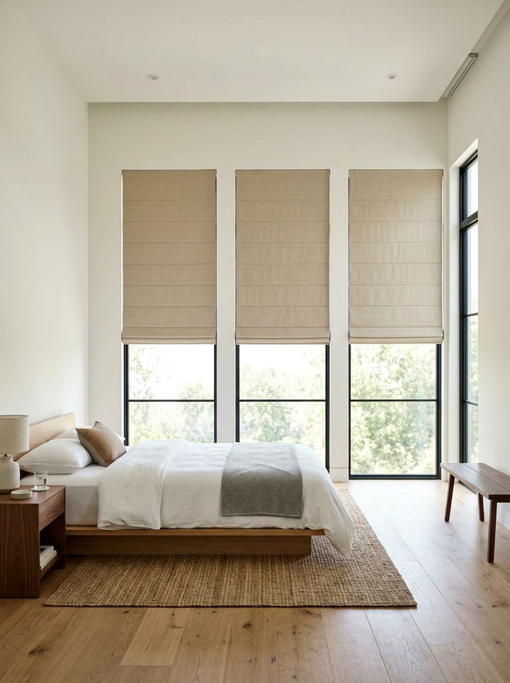 Flat roman shades - 30 bedroom roman shades