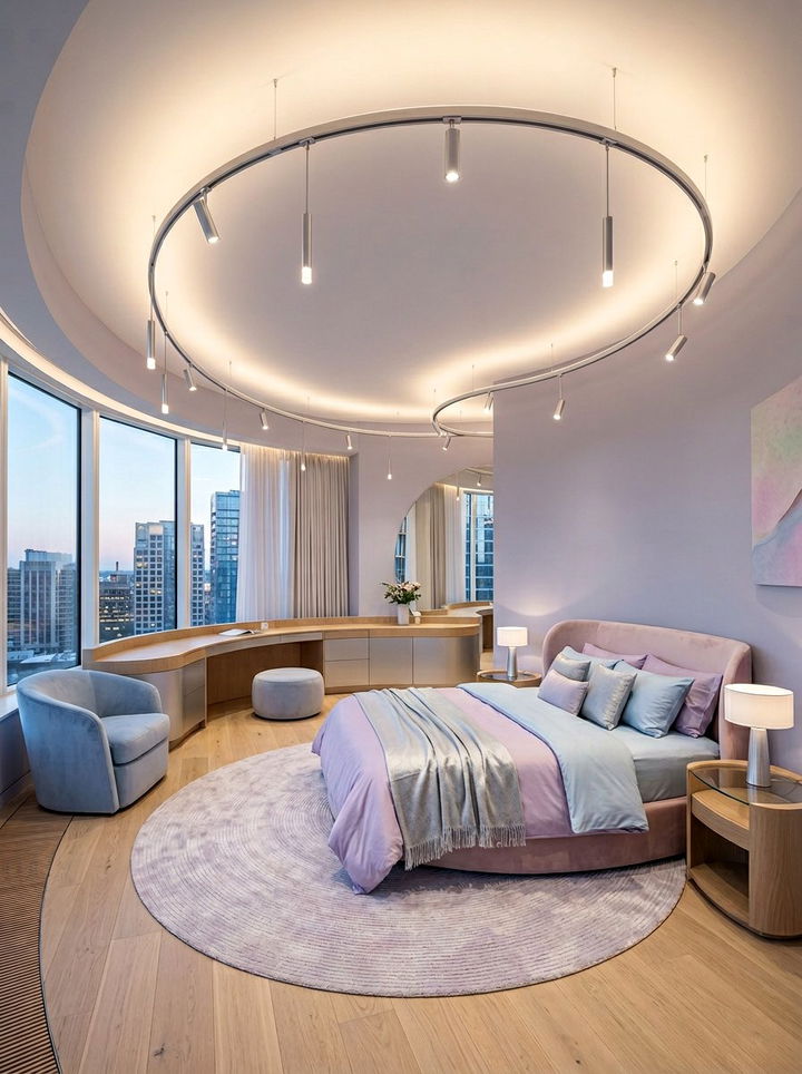 Flexible Monorail Track Lighting - 30 bedroom track lighting ideas