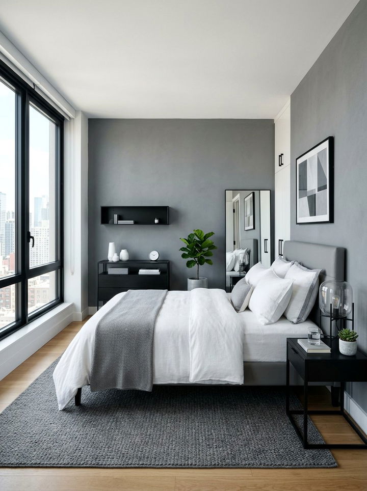 Flint Gray And White Bedroom - 30 gray and white bedroom color combo