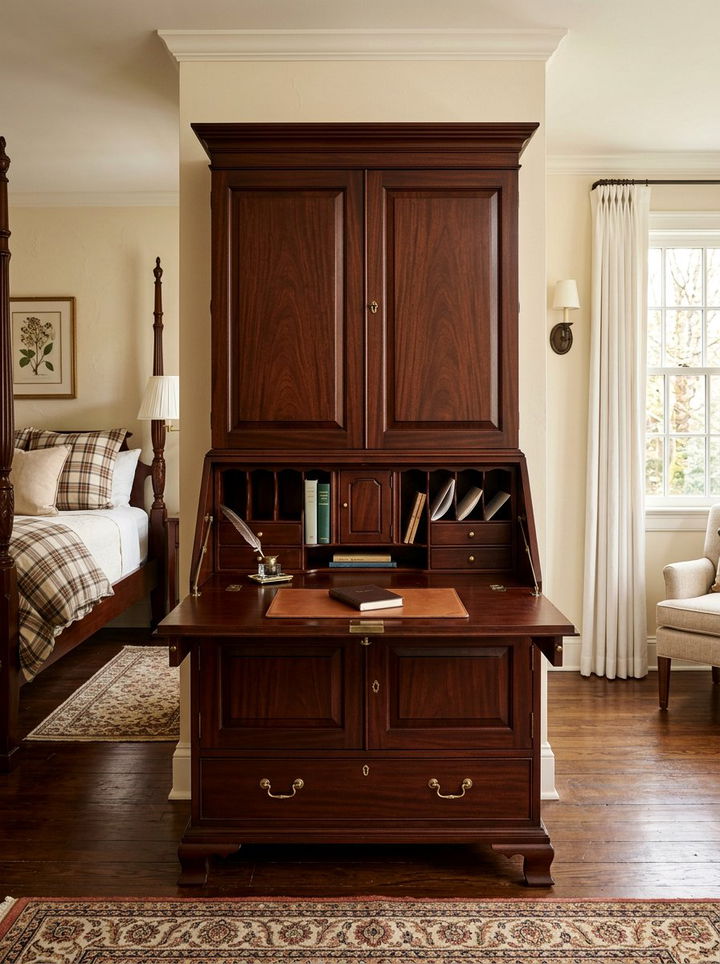 Flip Down Secretary Desk - 30 bedroom extendable furniture ideas