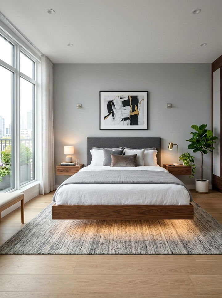 Floating Bed Frame - 30 contemporary bedroom ideas