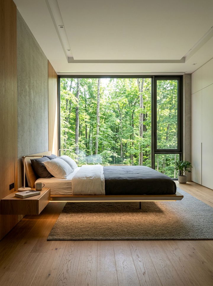 Floating Bed Picture Window - 30 bedroom picture windows