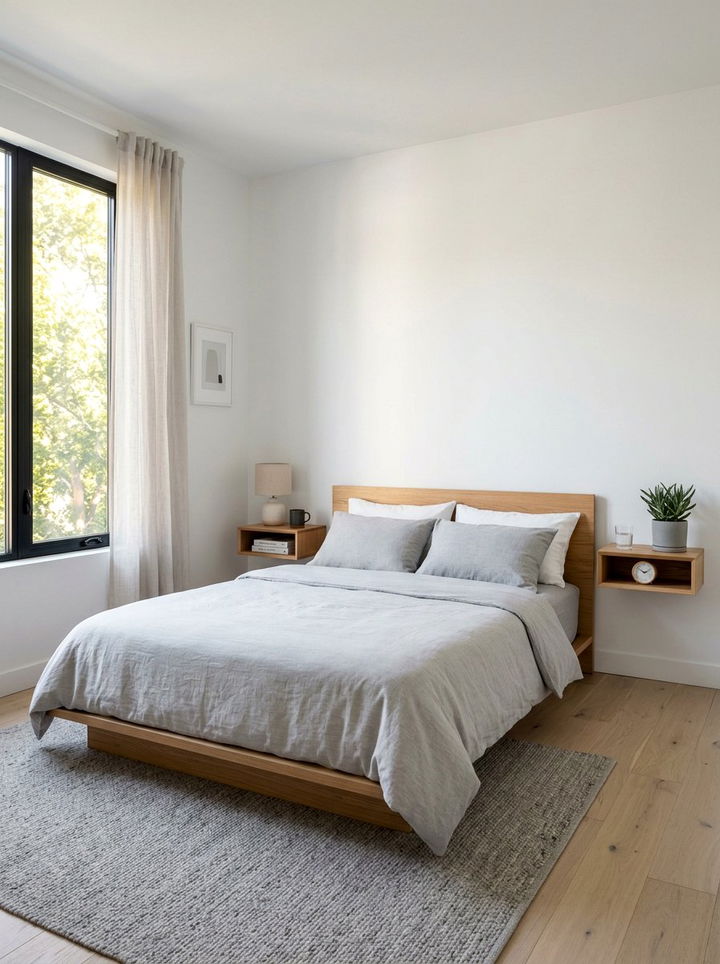 Floating Bedside Shelf - 30 one day bedroom ideas