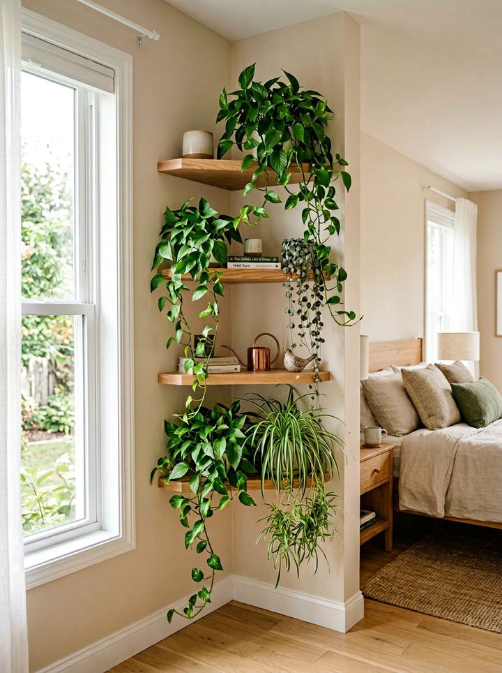 Floating Corner Shelf - 30 bedroom floating shelves