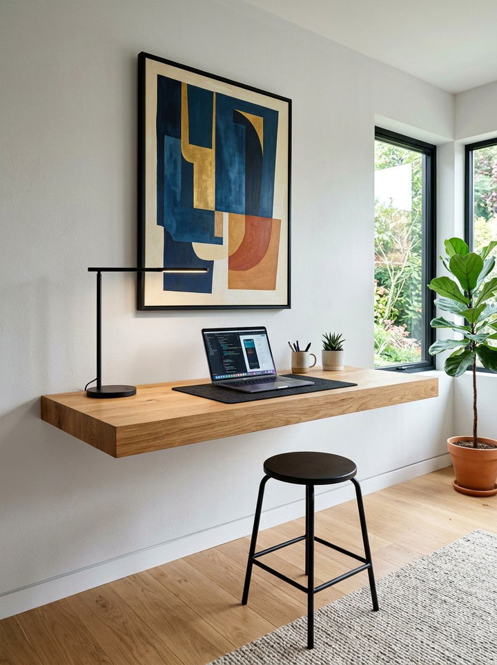 Floating Desk Layout - 30 bedroom desk ideas