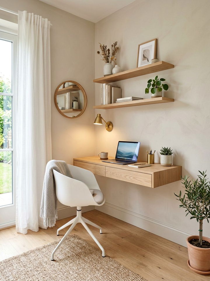 Floating Desk Nook - 30 bedroom workspace ideas