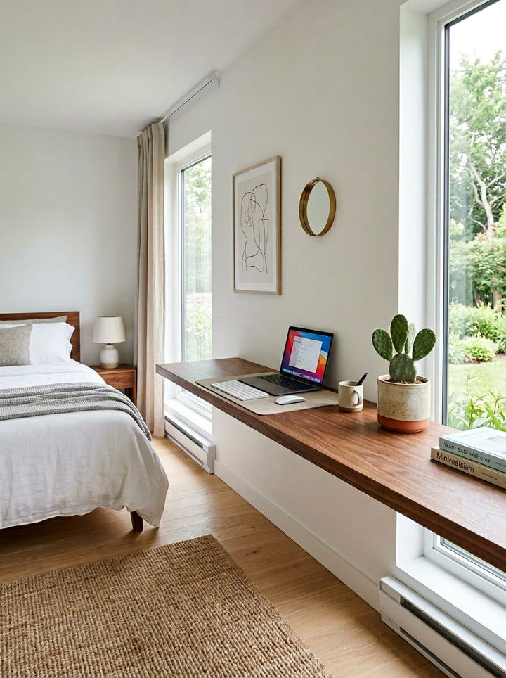 Floating Desk Shelf - 30 bedroom transforming furniture ideas