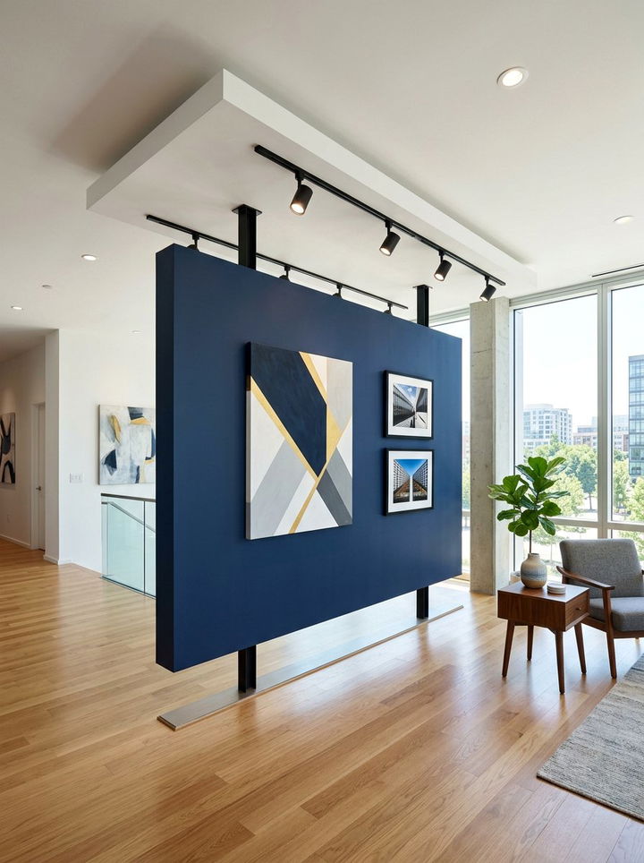 Floating Dry Wall - 30 bedroom partition ideas