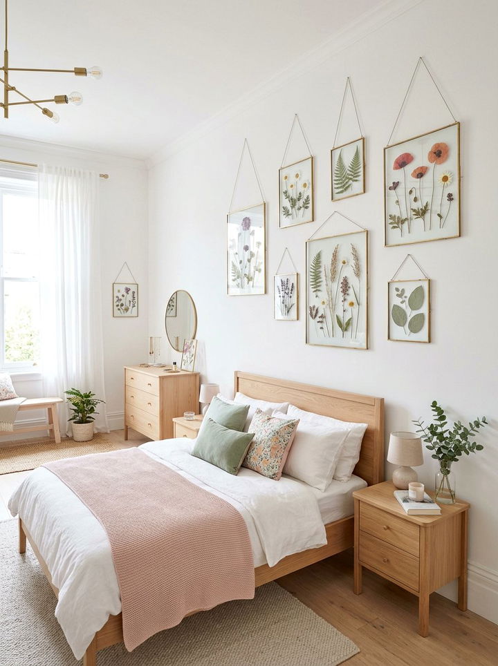 Floating Glass Frames - 30 bedroom wall decor ideas