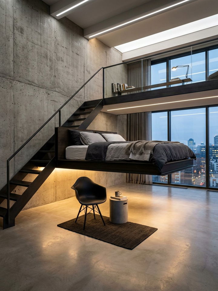 Floating Loft Bed - 30 bedroom loft bed ideas