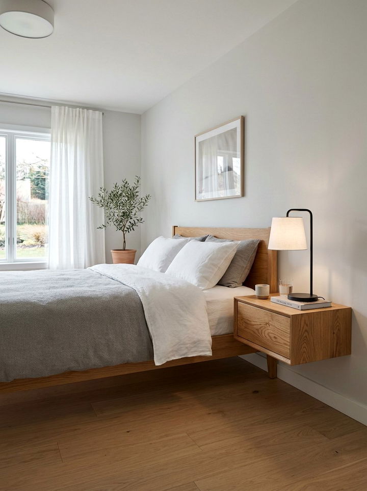 Floating Nightstand - 30 bedroom hacks