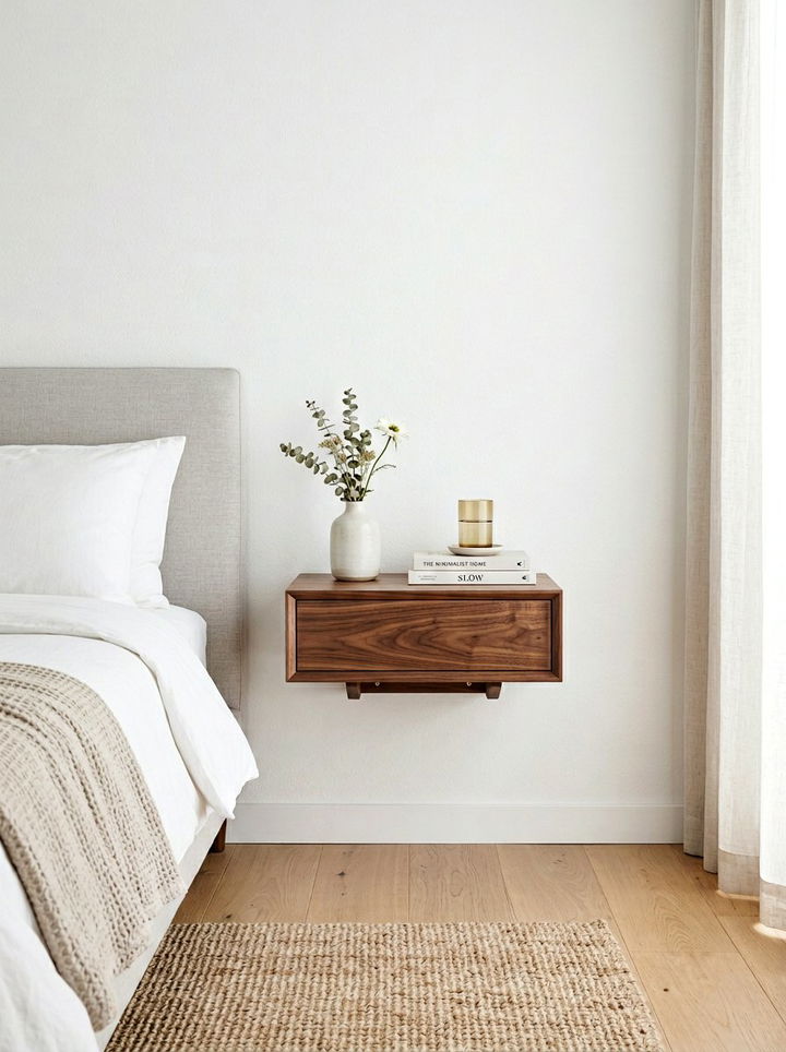 Floating Nightstand - 30 DIY bedroom ideas