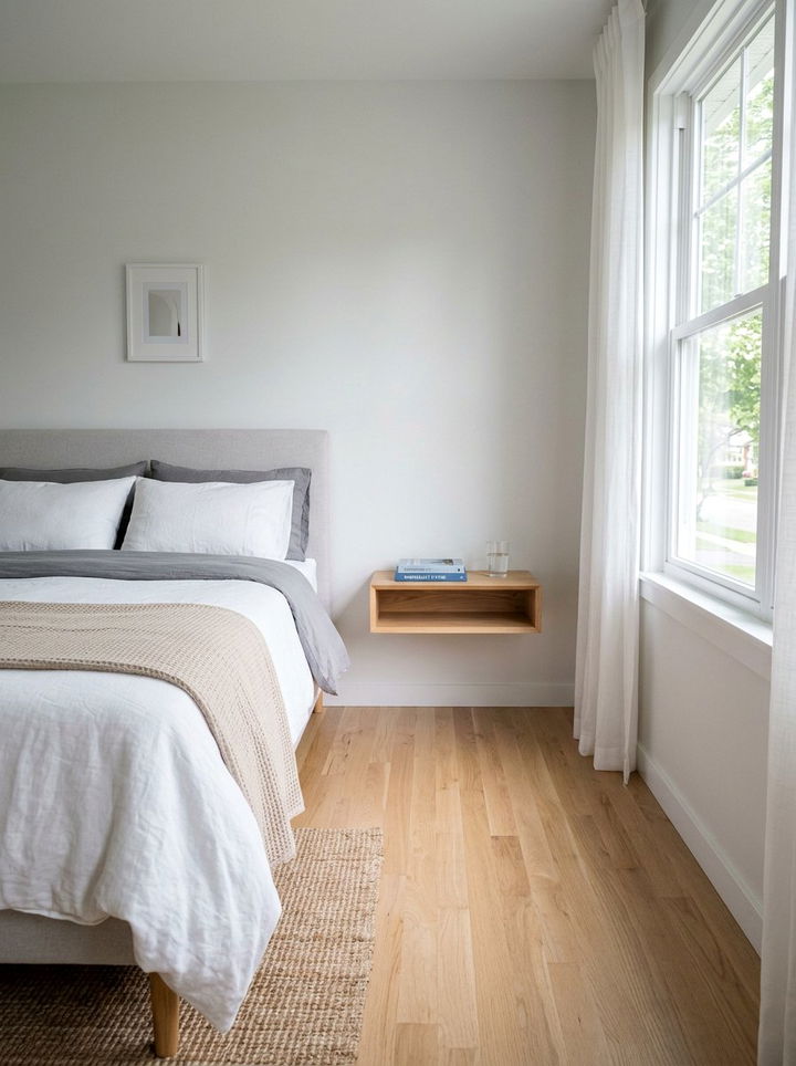 Floating Nightstand Bedroom - 30 compact bedroom ideas