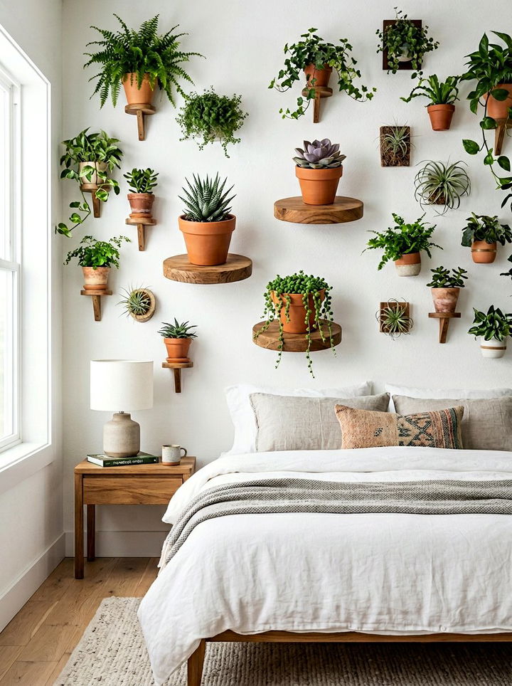 Floating Plant Shelf - 30 bedroom floating shelves