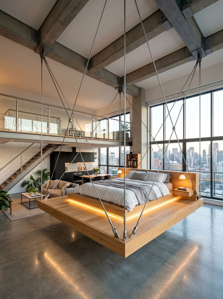 Floating Platform Loft - 30 loft bedroom ideas