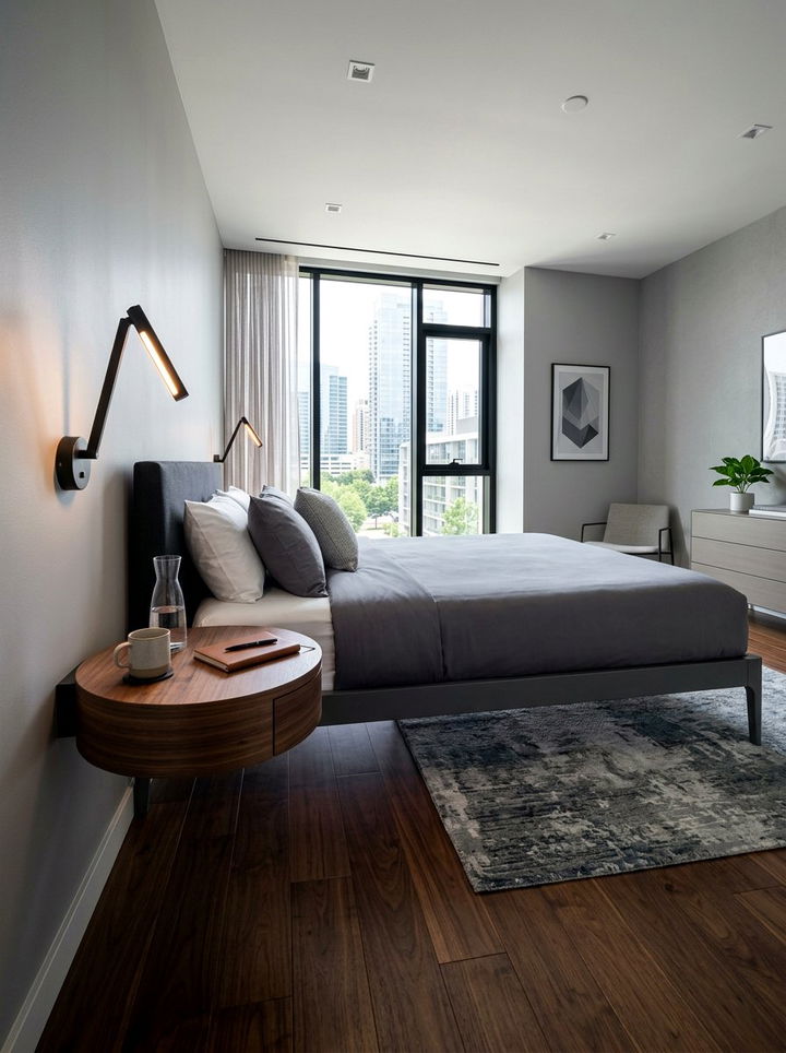 Floating Round Nightstand - 30 bedroom round nightstands