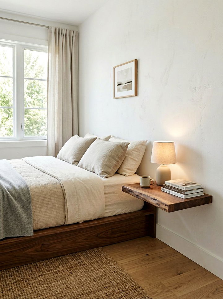 Floating Rustic Nightstand - 30 bedroom rustic nightstands