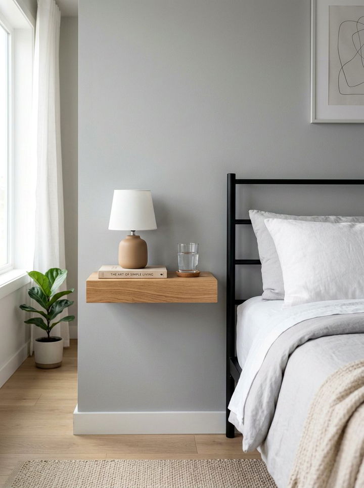Floating Shelf - 30 tiny bedroom ideas