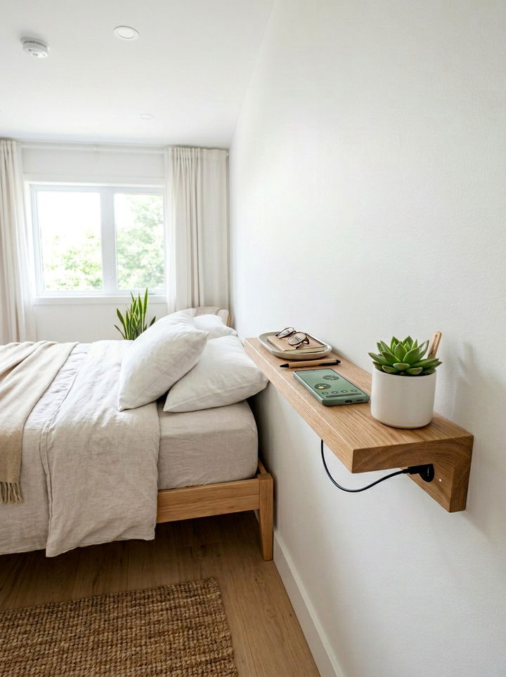 Floating Shelf Charging Dock - 30 bedroom charging stations