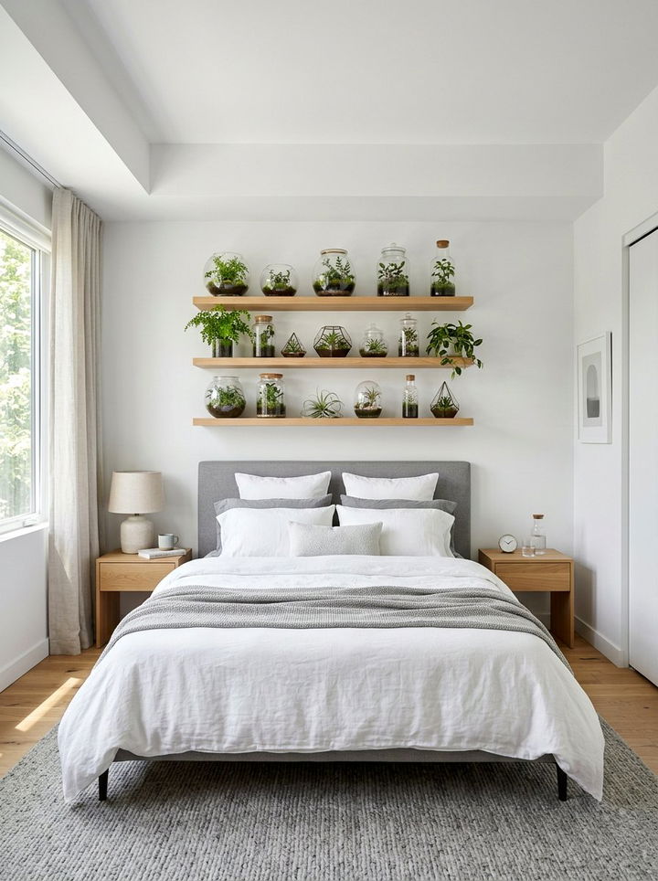 Floating Shelf Terrarium - 30 bedroom terrariums