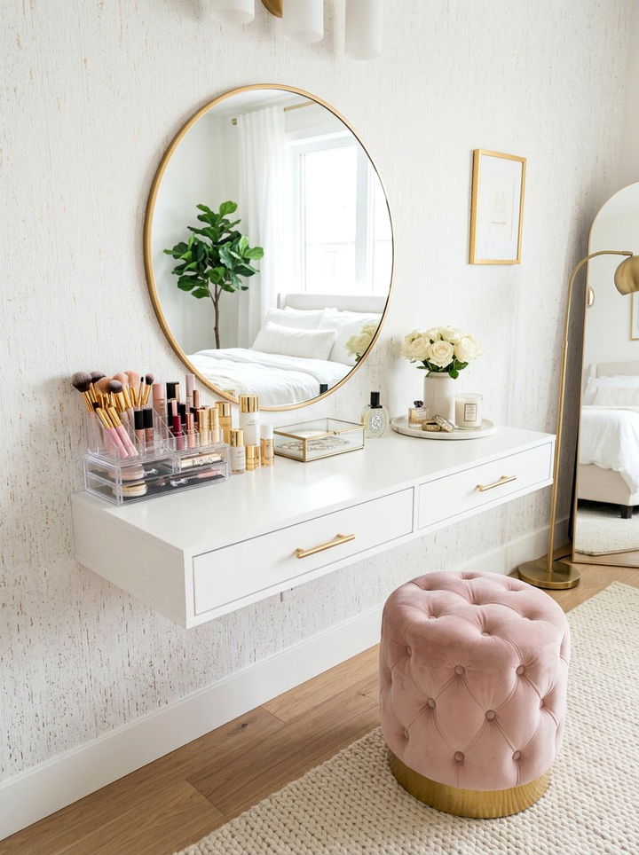 Floating Vanity Desk - 30 bedroom floating desks