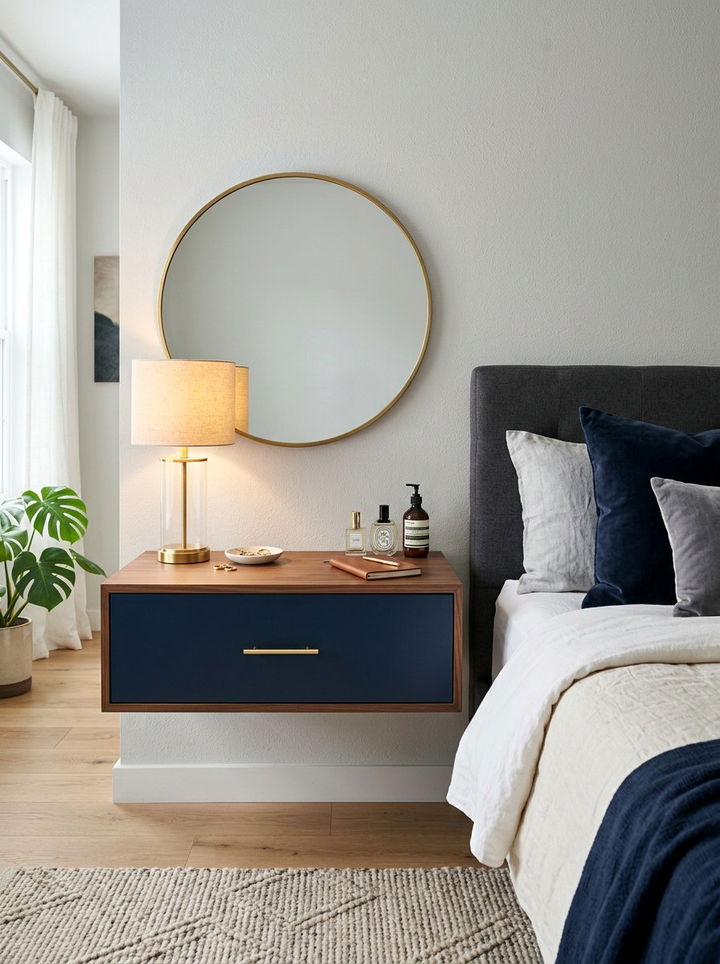 Floating Vanity Near Bedside - 30 bedroom floating vanity ideas