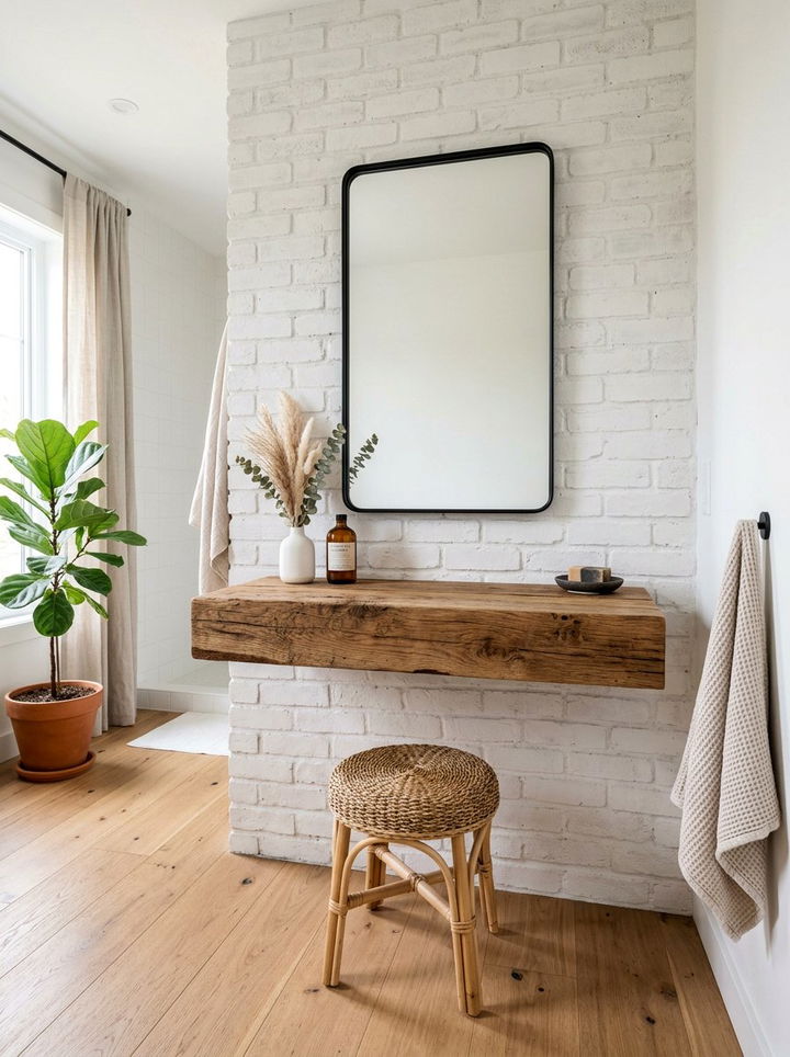 Floating Vanity Shelf - 30 bedroom vanity ideas