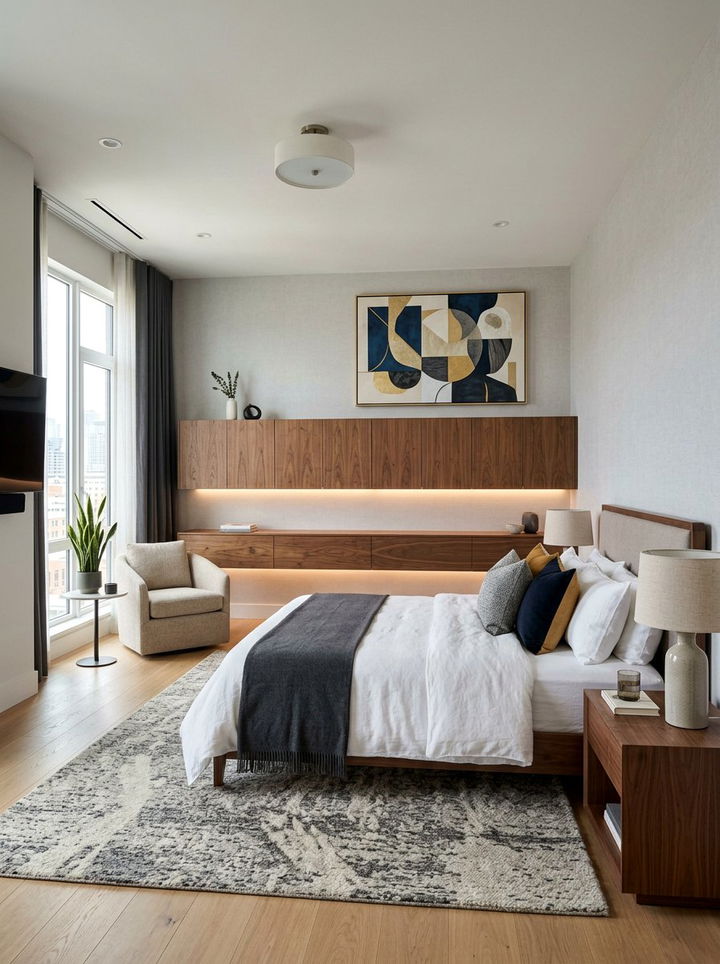 Floating Wall Cabinet - 30 bedroom cabinet storage ideas