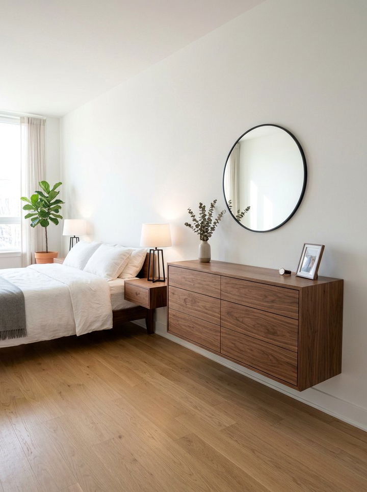 Floating Wall Dresser - 30 bedroom dresser ideas