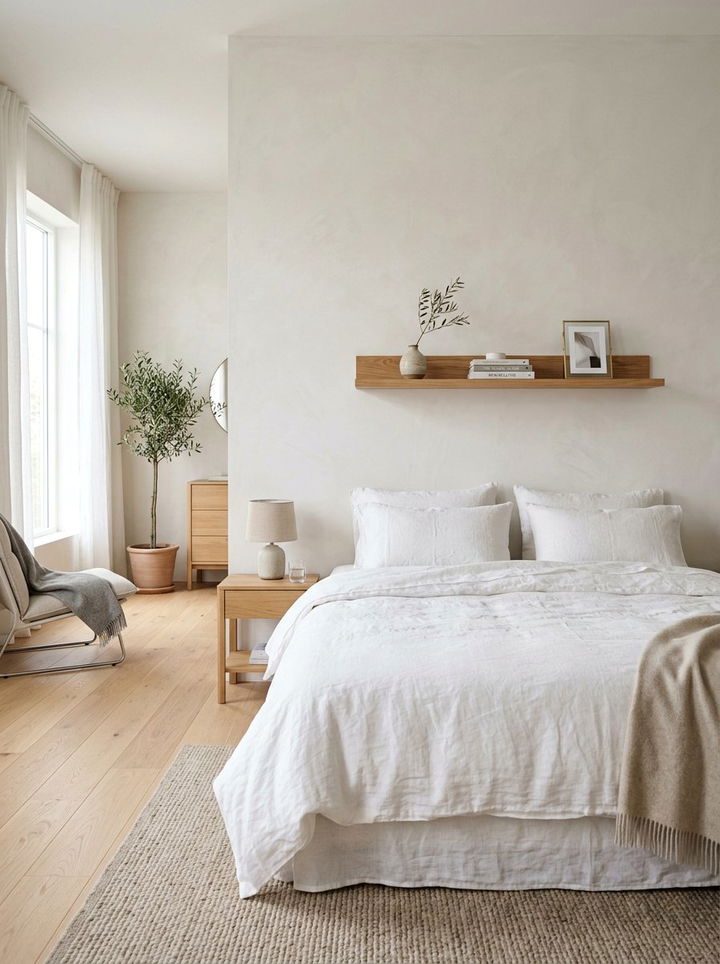 Floating Wall Shelf - 30 bedroom nightstand alternatives