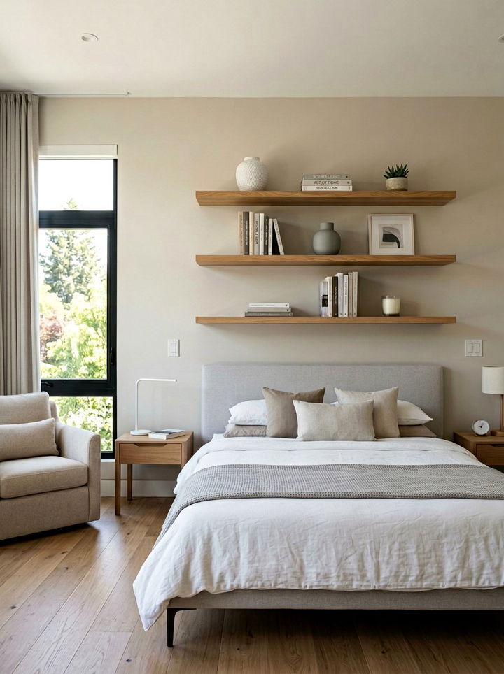 Floating Wall Shelf - 30 bedroom collection display ideas