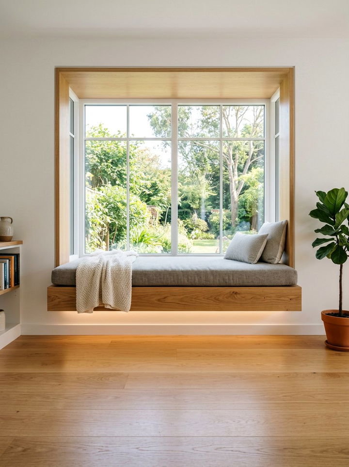 Floating Window Seat - 30 bedroom window seat ideas