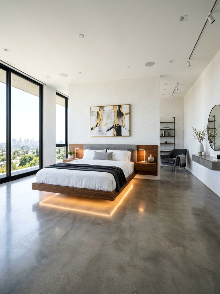 Floating bed master bedroom - 30 high end bedroom ideas