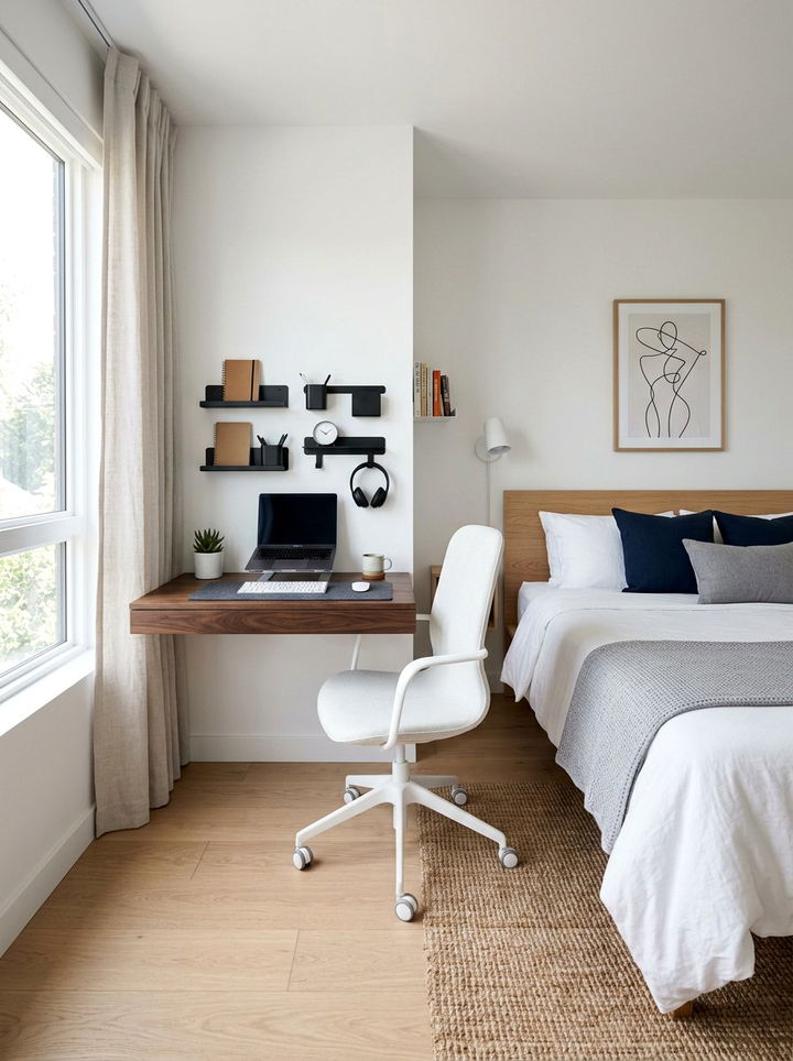 Floating desk bedroom - 30 bedroom nook ideas