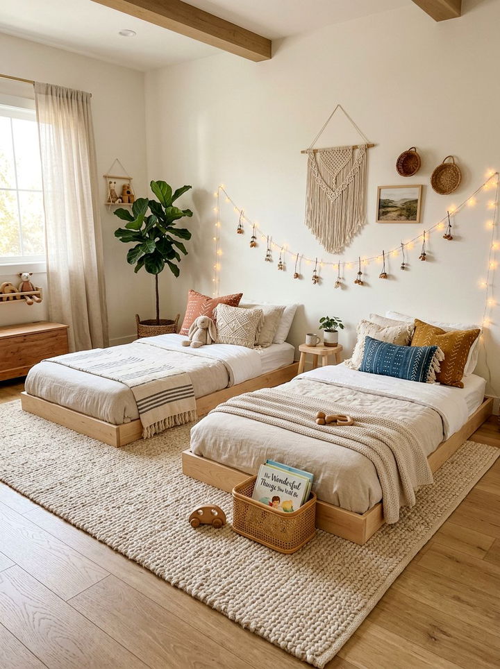 Floor Bed For Siblings - 30 multi-kid bedroom ideas