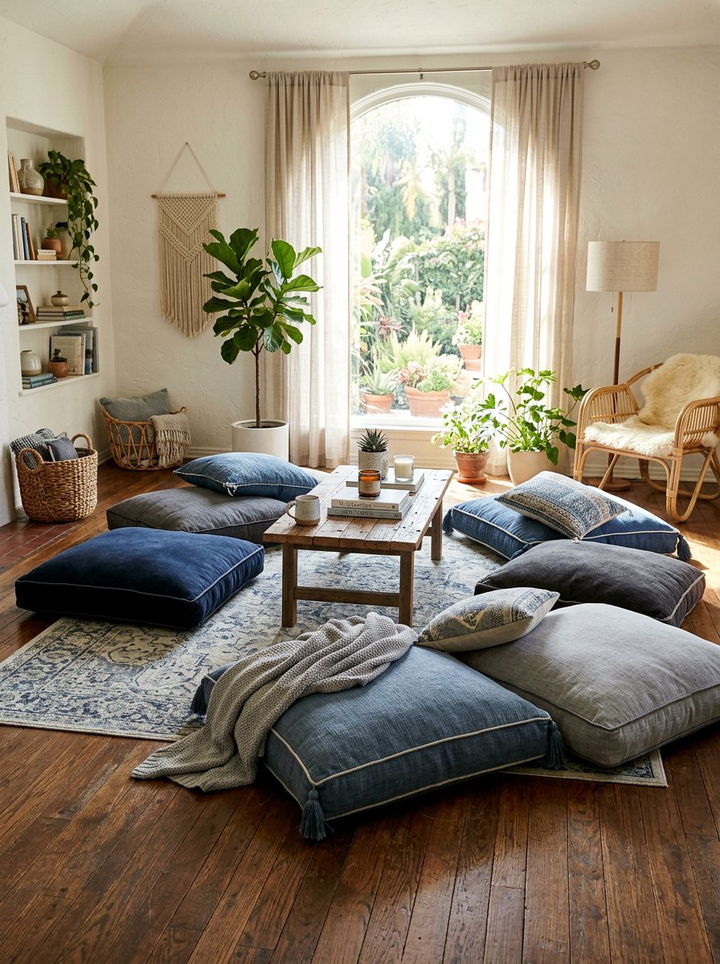 Floor Cushion - 30 bedroom seating ideas