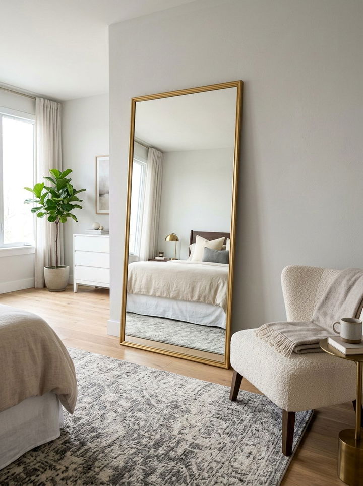 Floor Mirror - 30 boutique hotel bedroom ideas