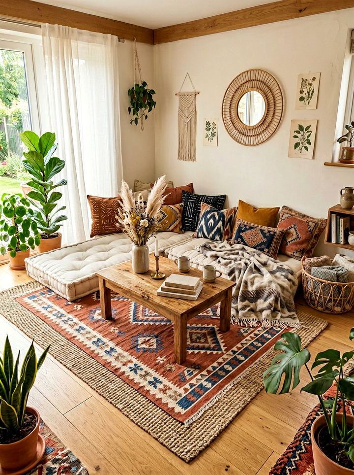 Floor Seating Arrangement - 30 low ceiling bedroom ideas