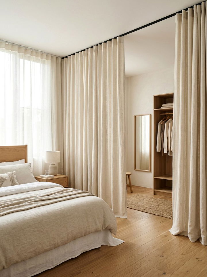 Floor To Ceiling Bedroom Curtains - 30 bedroom zoning ideas