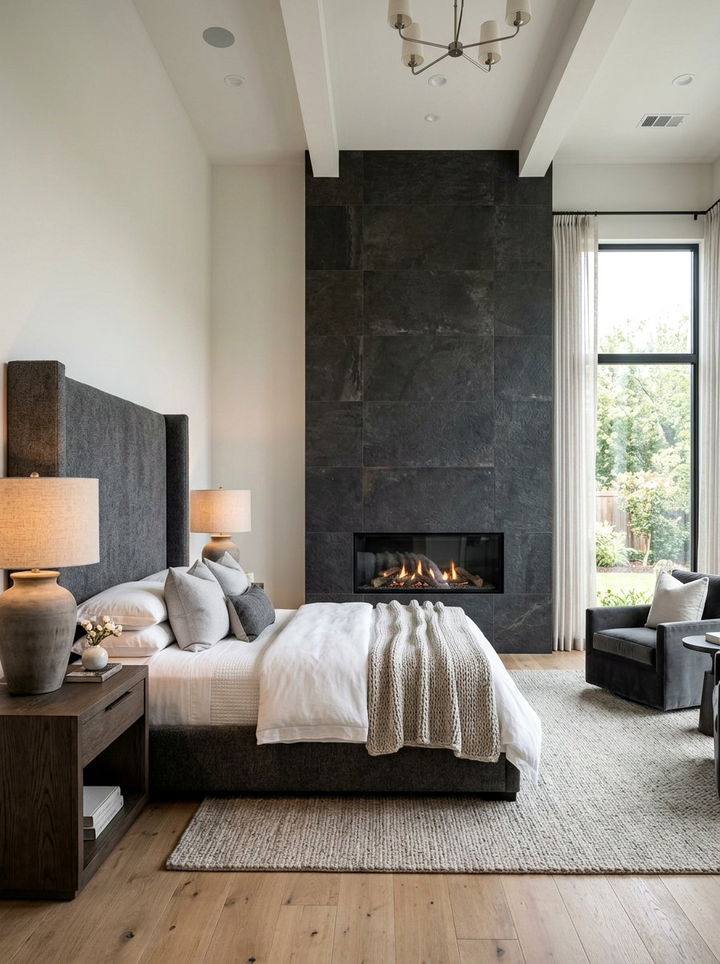 Floor To Ceiling Bedroom Fireplace - 30 bedroom wood burning fireplace ideas