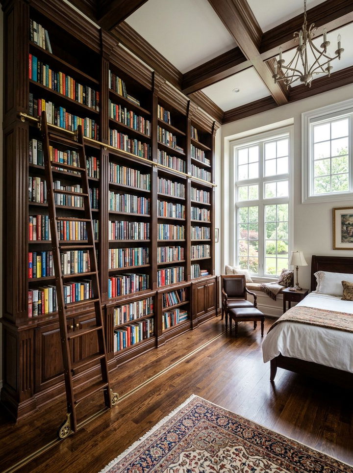 Floor To Ceiling Bookcase Bedroom - 30 bedroom wall storage ideas
