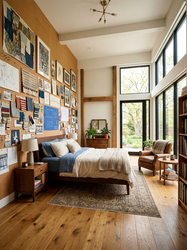 Floor To Ceiling Cork Wall - 30 bedroom cork boards