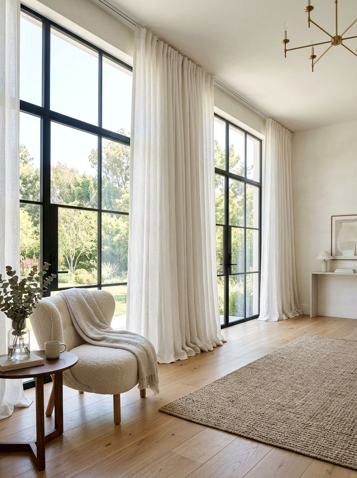 Floor To Ceiling Curtain - 30 bedroom enhancement ideas